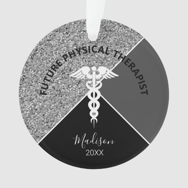 Future physiothérapeute Monogramme d'argent Médica (devant)