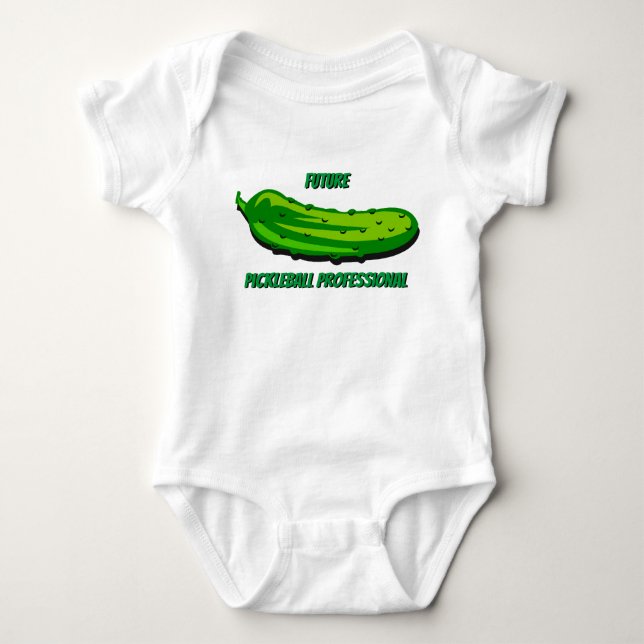 Future Pickleball Beruflich Baby Bodysuit Baby Strampler (Vorderseite)