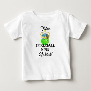 Future Pickleball King Baby Green Ball in Crown T-shirt