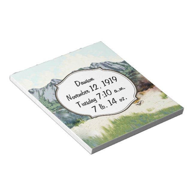 Future Pilot Baby Boy Geburtsaufzeichnung Notizblock (angewinkelt)