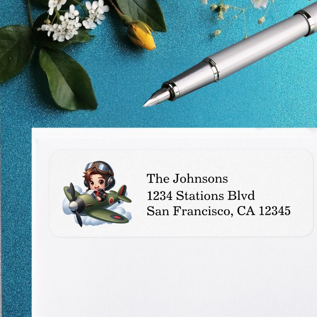 Future Pilot Boy Vintage Airplane Personalized (Von Creator hochgeladen)