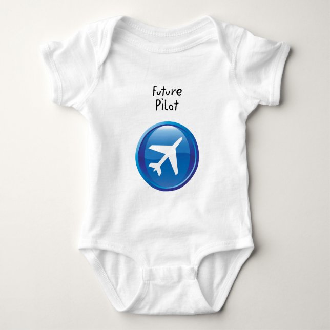 Future Pilot - Junge Baby Strampler (Vorderseite)
