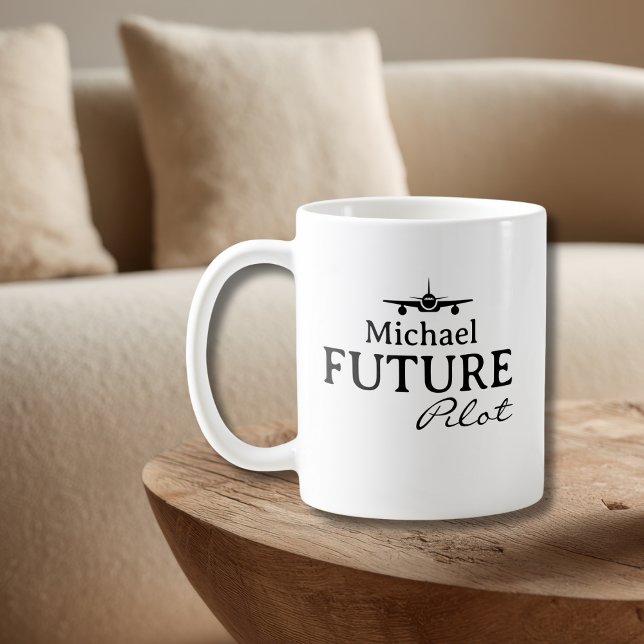Future Pilot Student Pilot Aviator Simple Custom  Kaffeetasse (Von Creator hochgeladen)