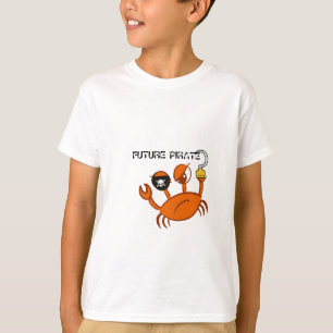 Future Pirate Niedlich Crab Personalisiert Geburts T-Shirt