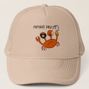 Future Pirate Niedlich Crab Personalisiert Geburts Truckerkappe