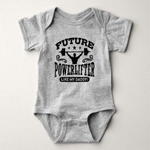Future Powerlifter wie mein Vater Baby Strampler