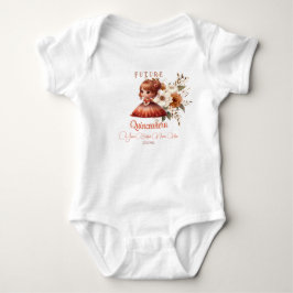 Future Quinceañera Baby Outfit - Champagne Boho Baby Strampler