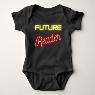 Future Reader Yellow Red Baby Strampler