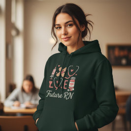 Future Registered Nurse Cute Nursing Student Gift Hoodie