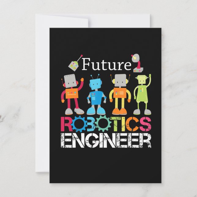 Future Robotics Engineer Roboter Lover Costume Gif Ankündigung (Vorderseite)