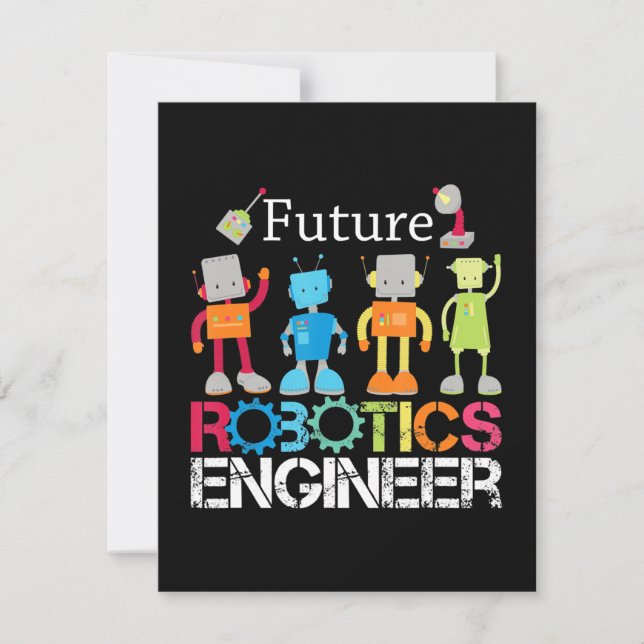 Future Robotics Engineer Roboter Lover Costume Gif Ankündigung (Vorderseite)