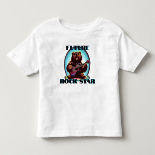 Future Rock Star farbenfroher Bär Kleinkind T-shirt