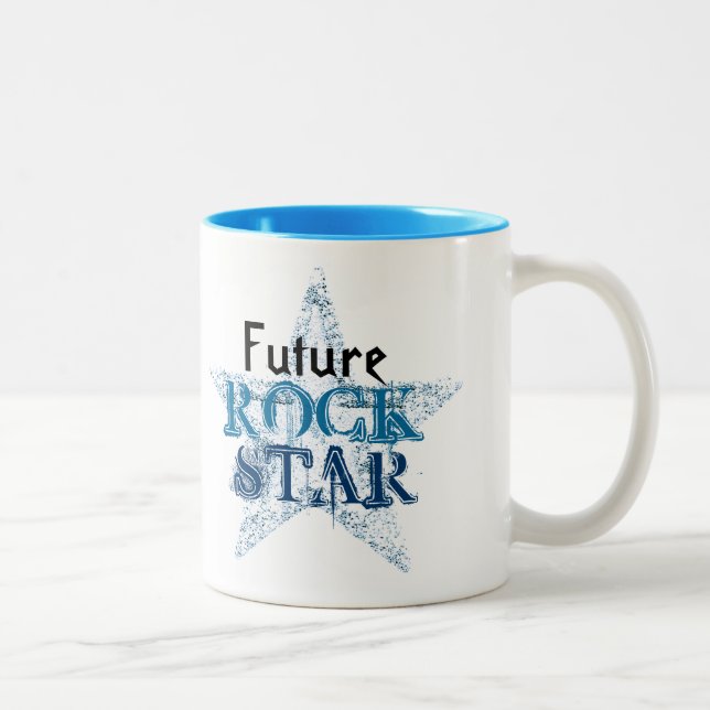 Future Rock Star / Watch Out World! Zweifarbige Tasse (Rechts)