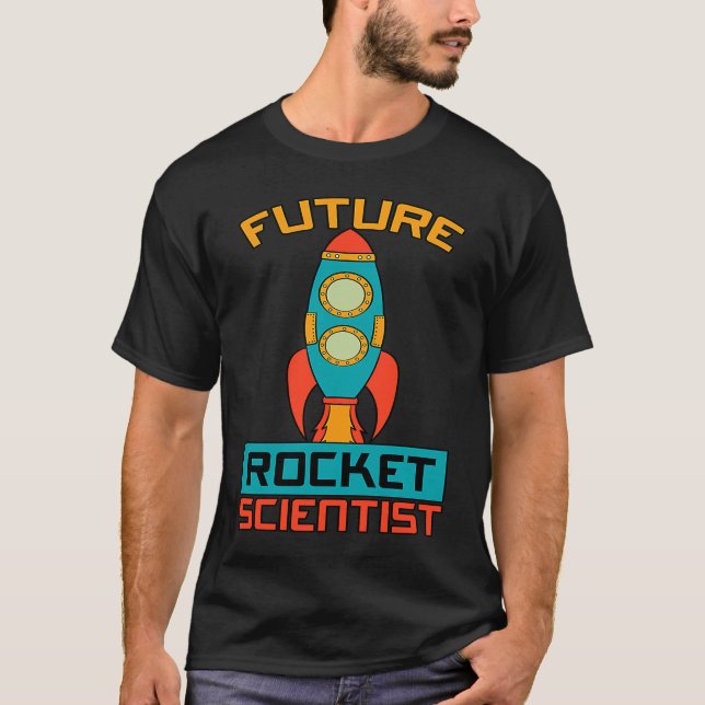 Future Rocket Scientist Baby Spaceship Planets Spa T-Shirt (Vorderseite)
