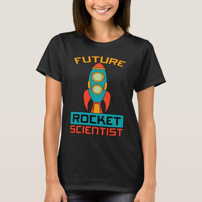 Future Rocket Scientist Baby Spaceship Planets Spa T-Shirt (Vorderseite)