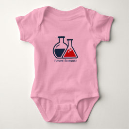 Future Scientist Beakers Design Baby Clothing Strampler