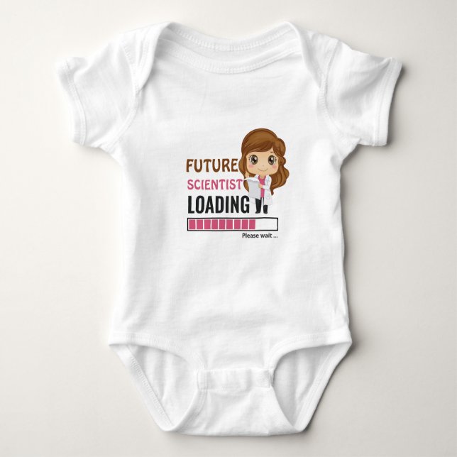 Future Scientists Laden Säugling Duschvorrichtung  Baby Strampler (Vorderseite)