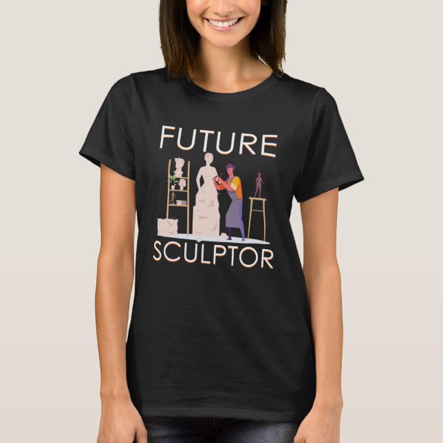 Future Sculptor Wood Carving Sculptor T-Shirt (Vorderseite)