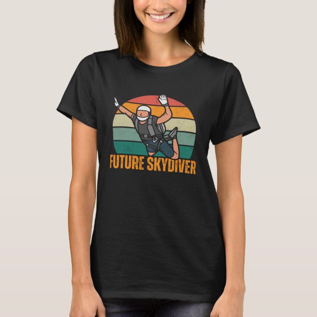 Future Skydiver  Skydiving Parachutist T-Shirt (Vorderseite)