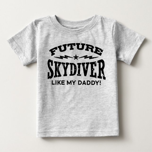 Future Skydiver wie mein Vater Baby T-shirt (Vorderseite)