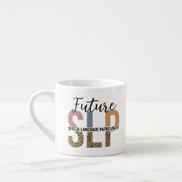 Future SLP Speech Pathologe Leopard Print Espressotasse