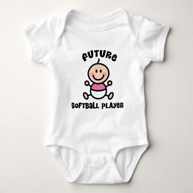 Future Softball Player Baby Gift Baby Strampler (Vorderseite)