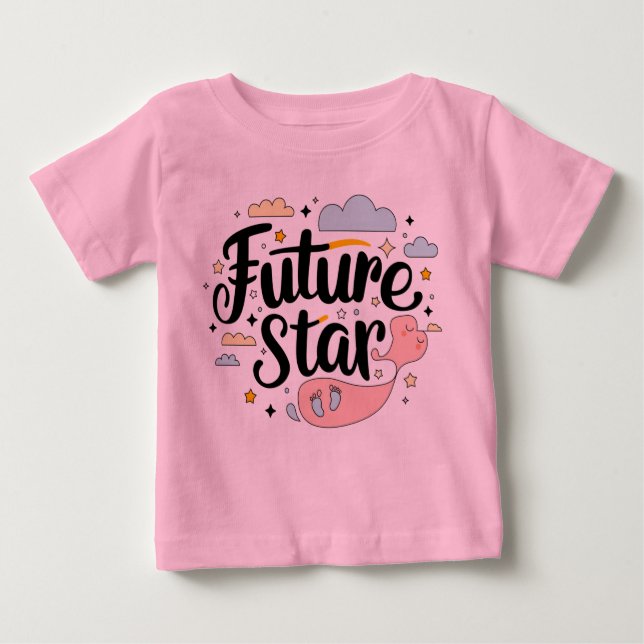 Future Star - Whimsical Baby Bump T-shirt (Vorderseite)