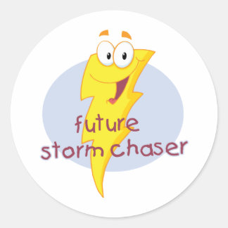 Future Storm Chaser Runder Aufkleber