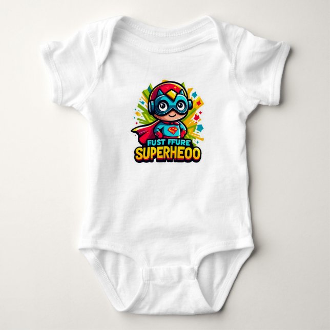 Future Superhero Baby Jersey Strampler (Vorderseite)