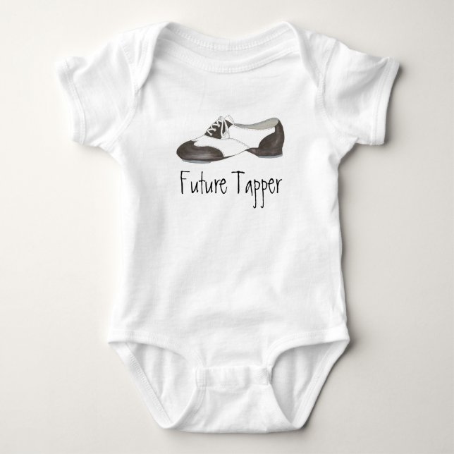 Future Tapper Steche Tanzlehrer Schuhtänzer Baby Strampler (Vorderseite)