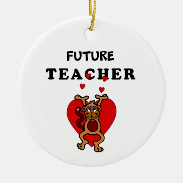 Future Teacher Ceramic Ornament (Vorne)