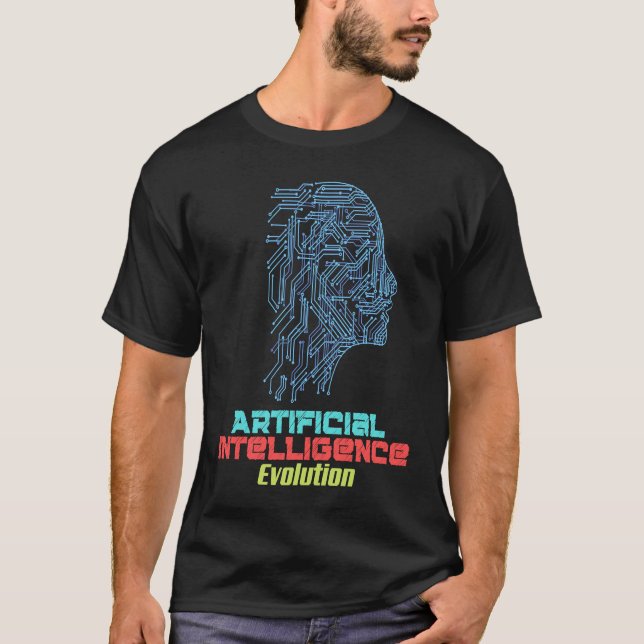 Future Tech Robot Brain Artificial Intelligence AI T-Shirt (Vorderseite)