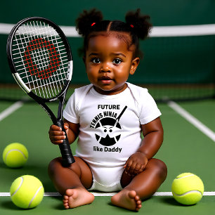 🎾 Future Tennis ninja! [wie Daddy] Baby Strampler