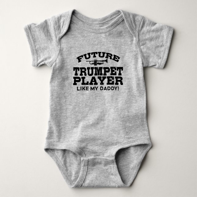 Future Trumpet Player wie mein Vater Baby Strampler (Vorderseite)