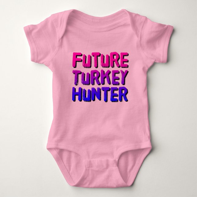 Future Turkey Hunter Baby Bodysuit Baby Strampler (Vorderseite)