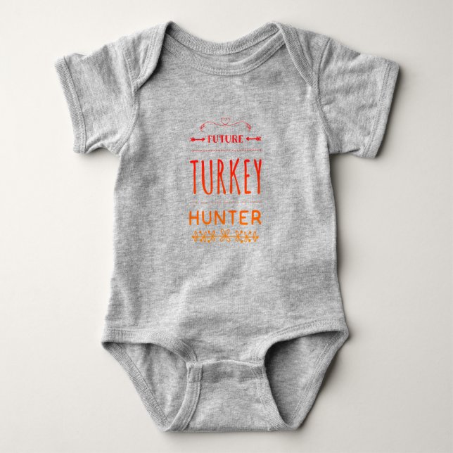 Future Turkey Hunter Baby Bodysuit Baby Strampler (Vorderseite)