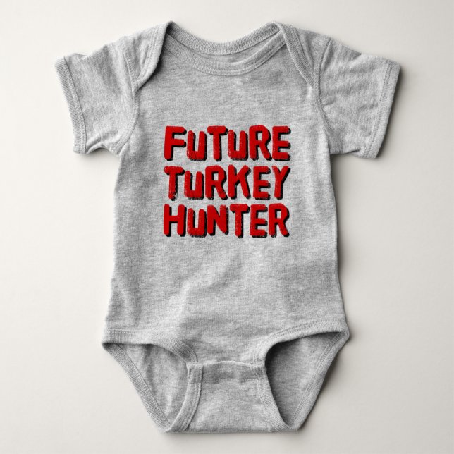 Future Turkey Hunter Baby Bodysuit Baby Strampler (Vorderseite)