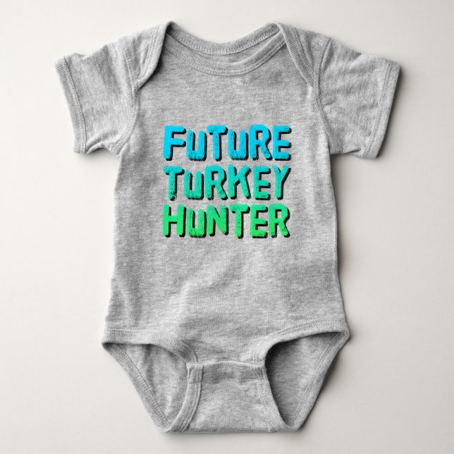 Future Turkey Hunter Baby Bodysuit Strampler (Vorderseite)