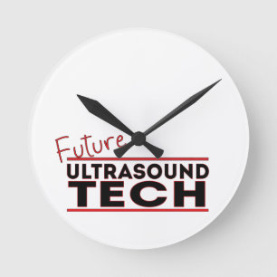 Future Ultrasound Tech Runde Wanduhr