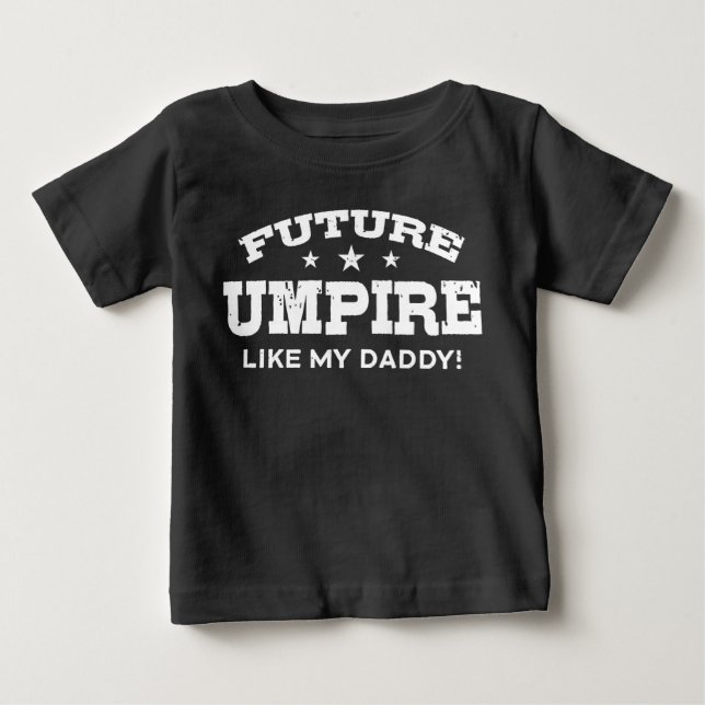 Future Umpire wie mein Vater Baby T-shirt (Vorderseite)