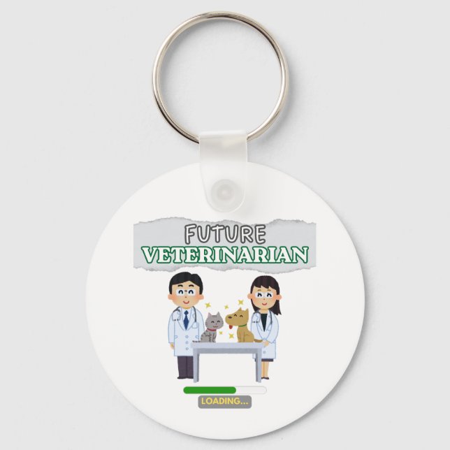 Future Veterinarian Loading – Vet Student Design Schlüsselanhänger (Vorderseite)