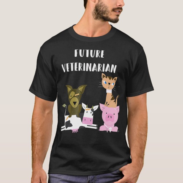 Future Veterinary Funny Animal Lover T-Shirt (Vorderseite)