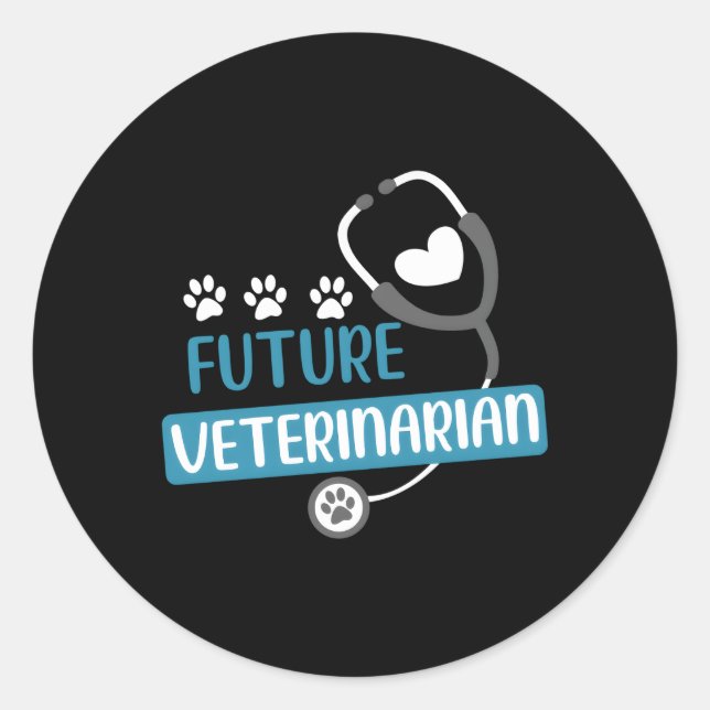 Future Veterinary Vet Kit Vet Runder Aufkleber (Vorderseite)