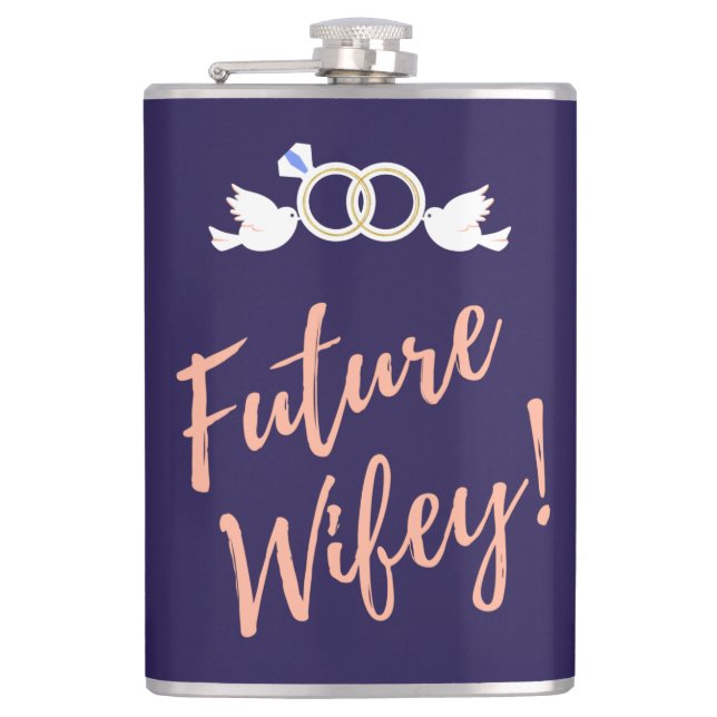 Future Wifey Love Birds Flachmann (Vorderseite)