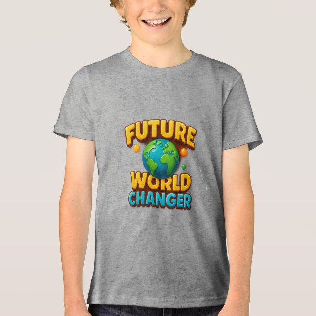 Future World Changer T-Shirt Tri-Blend Shirt (Vorderseite)
