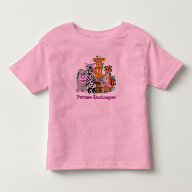 Future Zookeeper Girl Kleinkind T-shirt (Vorderseite)