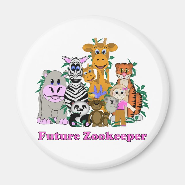 Future Zookeeper Girl Magnet (Vorne)