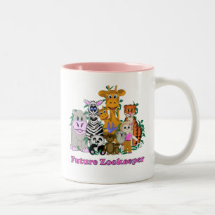 Future Zookeeper Girl Zweifarbige Tasse