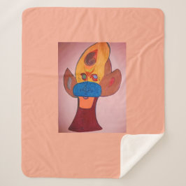 Futuristic Animal Art Sherpa Blanket Sherpadecke