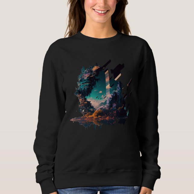 Futuristic City of Japan Sweatshirt (Vorderseite)